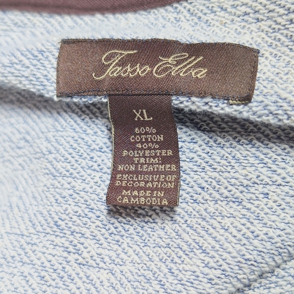 Men's Blue Zip-Up Sweater - Picture 5 of 6